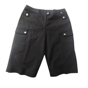 St. John Yellow Label Women's 14 Luxury Preppy Country Club Knee Cargo Shorts